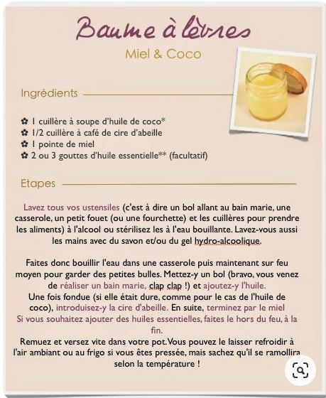 recette baume